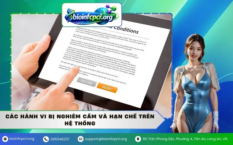 Các hành vi bị nghiêm cấm và hạn chế trên hệ thống