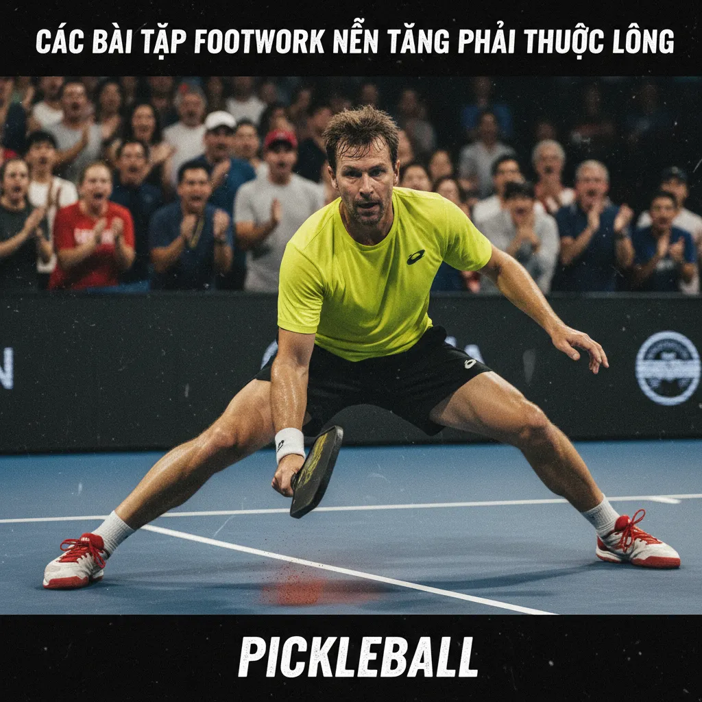 Bài tập di chuyển với nón (cones) để tăng sự linh hoạt trong Pickleball.